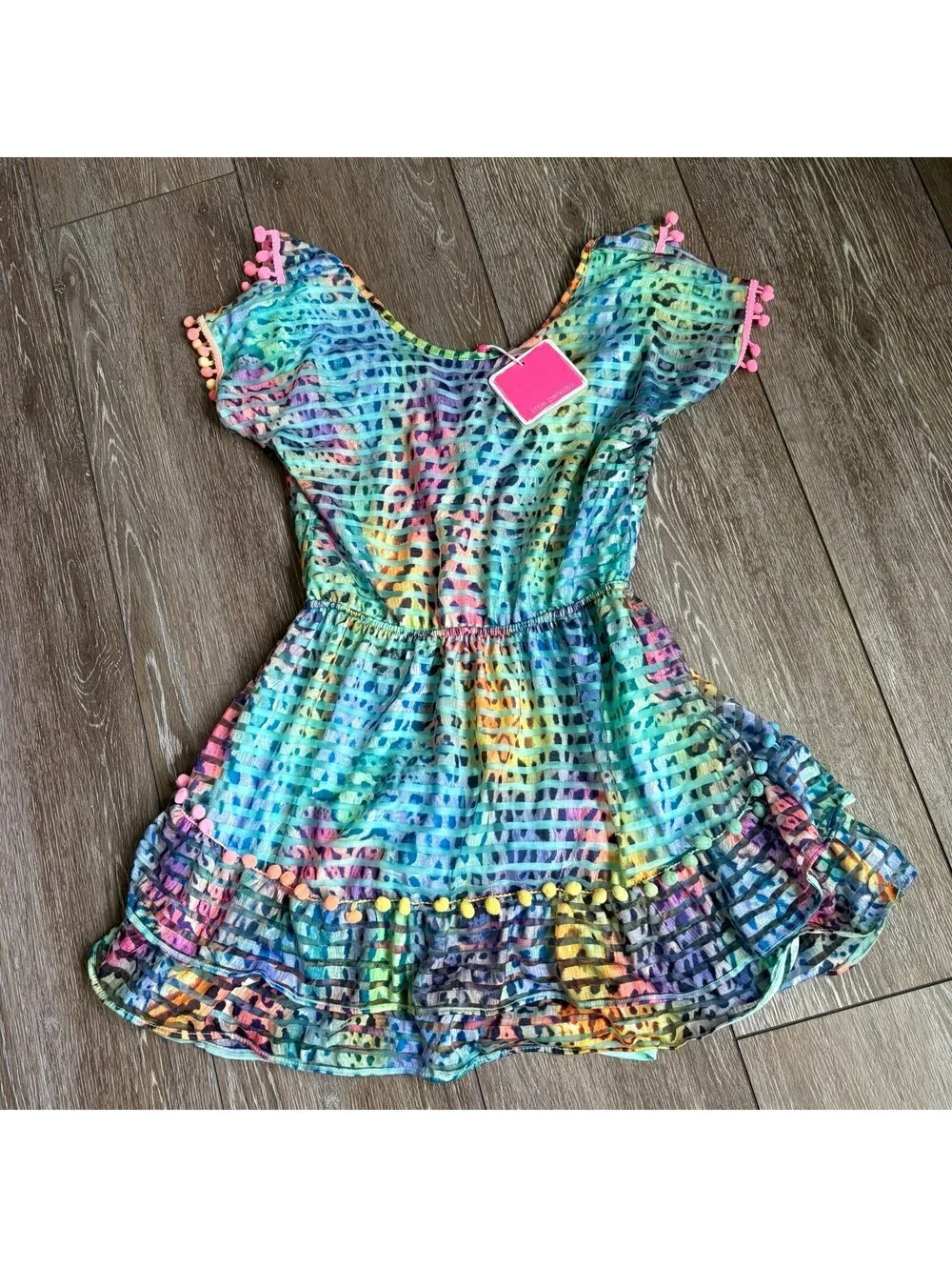 NWT Little Peixoto Luna Pom Pom Colorful Dress